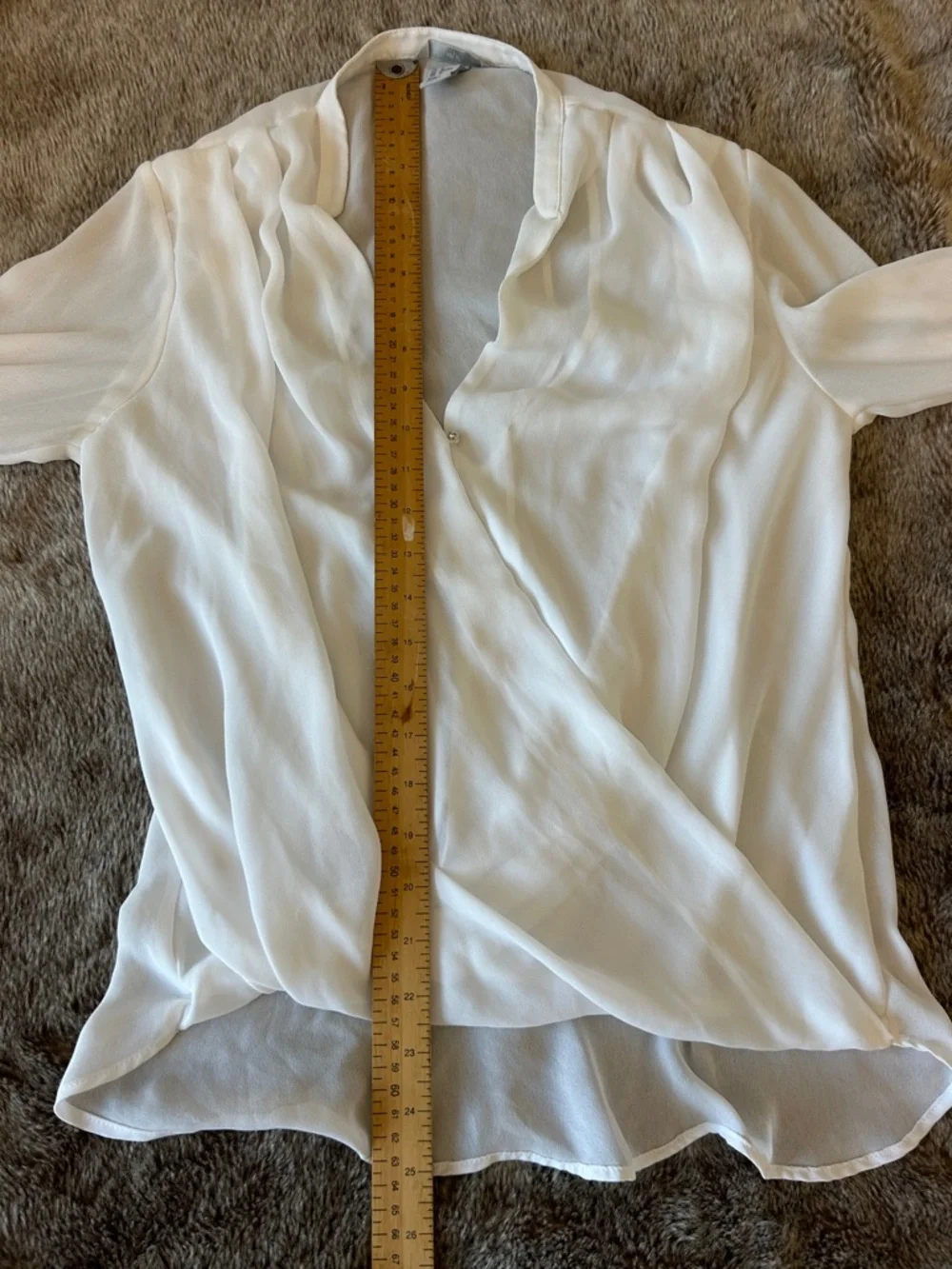 H&M White Wrap-Front Long Sleeve Blouse - Picture 9 of 10